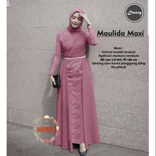 Gamis modern kondangan maulida maxi