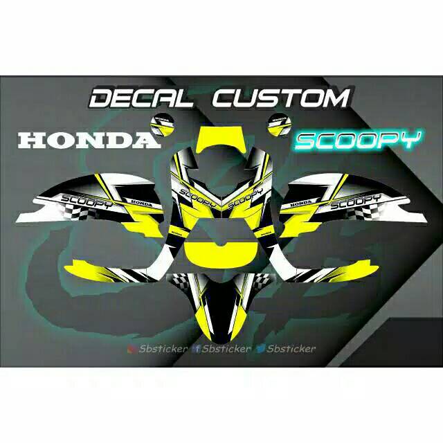 DECAL SCOOPY YELLOW KOMBINASI PUTIH FULLBODY