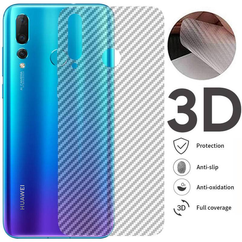 2pcs Film Pelindung Layar Belakang Full Cover 3d Carbon Fiber Untuk Huawei P 9 10 20 30 40 50 Pro