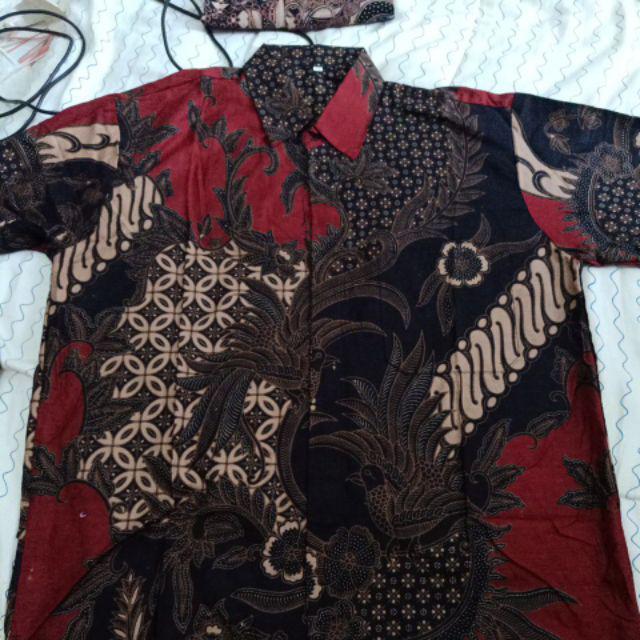 Kemeja Batik Pria Lengan Panjang Size M L Xl Xxl  Bswart Batik Hrb026