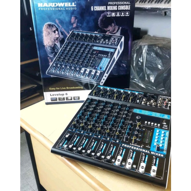 Mixer Hardwell Levelup 6 Original Mixer 6 Channel Bluetooth Usb Kualitas Terbaik