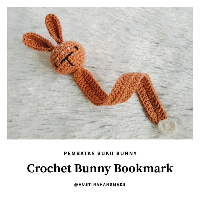 

Pembatas Buku Rajut Bunny/Pembatas Buku Unik/Crochet Bunny Bookmark/ Hustinahandmade