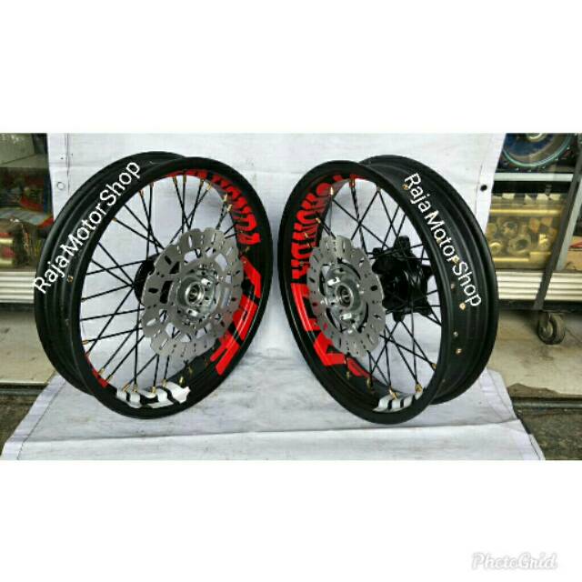 Velg set komplit Honda CRF 150L berikut piringan ring 17 x 300/350