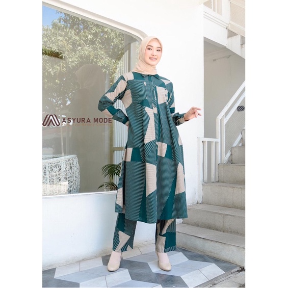 Dress Lineaa Set Tunik + Kulot  Terbaru dari AsyuraMode