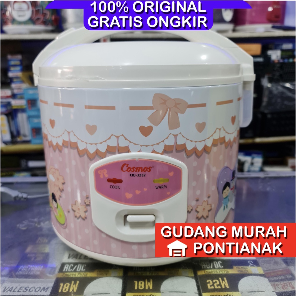 Ricecooker Cosmos 2 Liter CRJ 3232 Memasak sekaligus menghangatkan magicom serbaguna