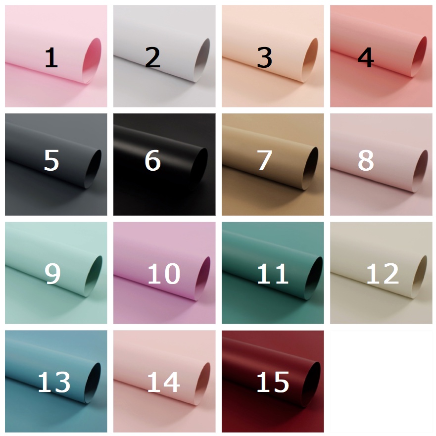 

(5 LEMBAR) PROMO CUCI GUDANG Satu Warna Bolak-Balik Kertas Pembungkus Bunga Kado Cellophane Flower Wrapping 50*50cm (Minimal 10pcs)