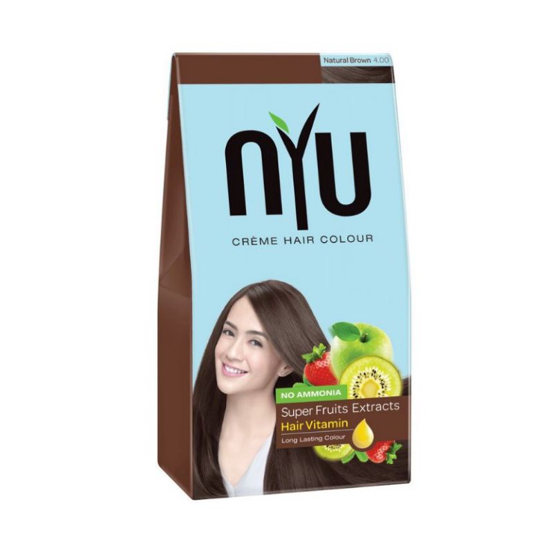 NYU CREME HAIR COLOUR PEWARNA RAMBUT/ CAT RAMBUT NATURAL (TANPA AMONIA) BPOM ini