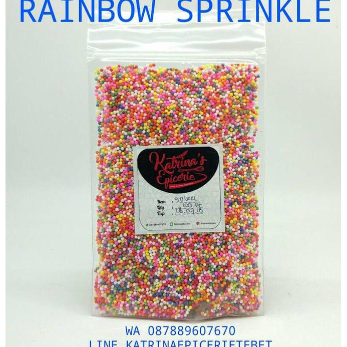 

PROMO ENAK Rainbow Sprinkle - trimit - hiasan cake Terlaris