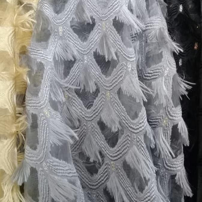 Bahan Kain Organza Bulu Bulu Bahan Gamis Dress Gaun Organza Bulu Murah Shopee Indonesia