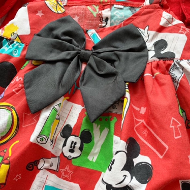 Dress gamis mickey big bow