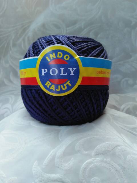 Benang rajut poly indo(sery biru)