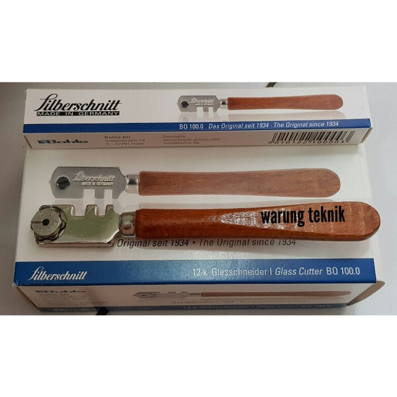 BOHLE SILBERSCHNITT ORIGINAL GLASS CUTTER ALAT POTONG KACA GAGANG KAYU MADE IN GERMANY