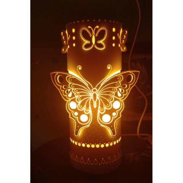 Lampu tidur paralon pvc lampu hias