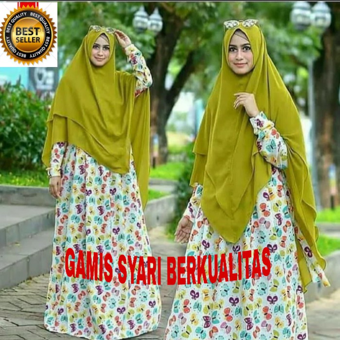 Baju Gamis Muslim/Baju Gamis Syari/Baju Muslim/Gamis Wolfis/ Monalisa