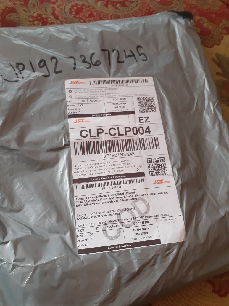 Tey-17 Batik Wanita Asj Sa Hrb026 Kenongo Kemeja Tosca Pendek