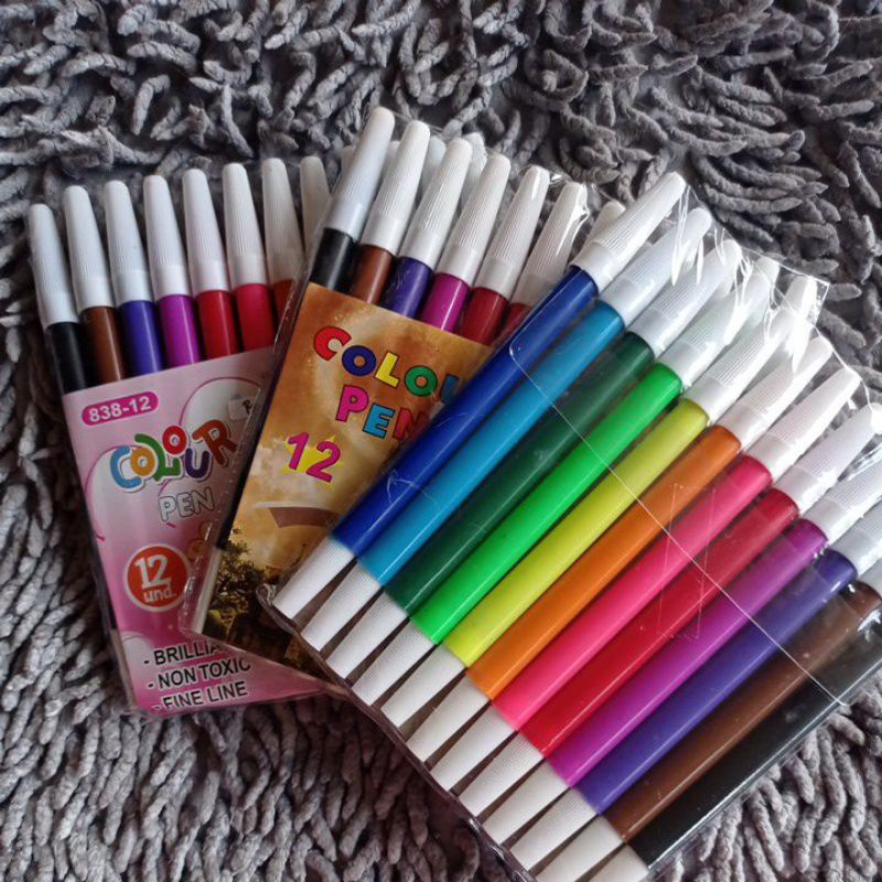 

Cat warna cair/Colour Pen isi 12 warna