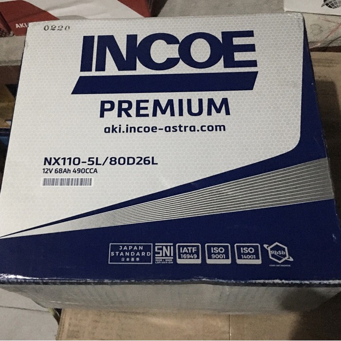 Accu / Aki Incoe Premium 80D26L (NX110-5L)
