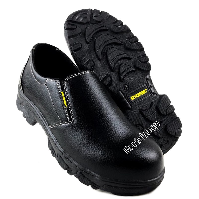 Sepatu Safety Slip On Original Septi Pria Wanita Ujung besi Septy Slop Selop Kerja Lapangan Proyek 03