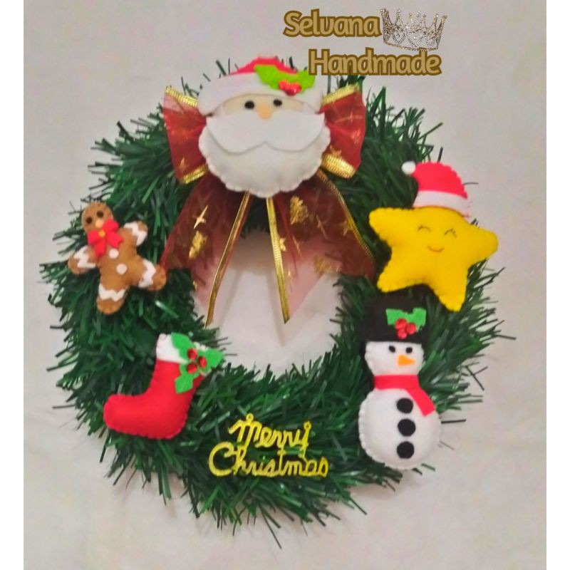 Hiasan Natal / Hiasan pintu natal/ Christmas Wreath / natal