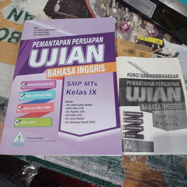 Jual Buku Pemantapan Persiapan Ujian Bahasa Inggris Kunci Jawaban Smp Mts Shopee Indonesia