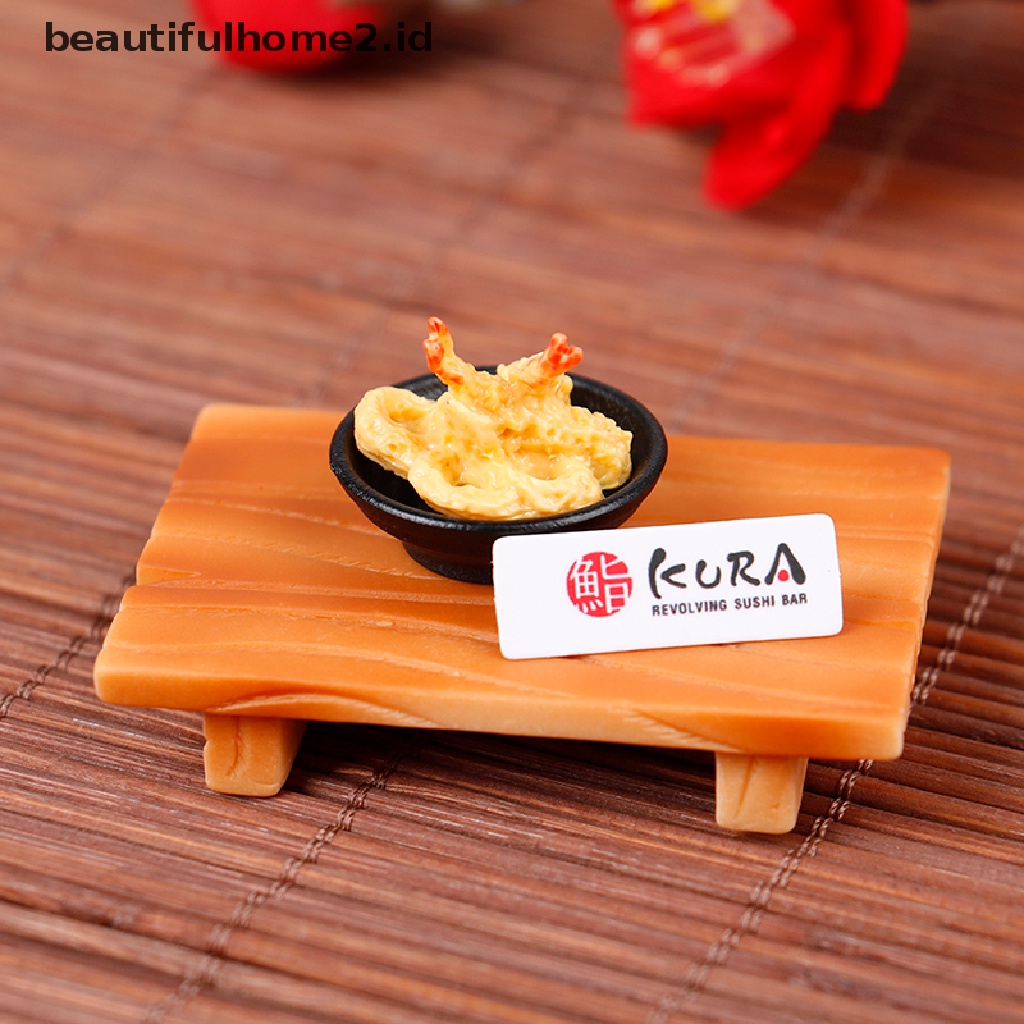 (Beautifulhome2.Id) 1 Set Mainan Miniatur Sushi Jepang Untuk Aksesoris Rumah Boneka