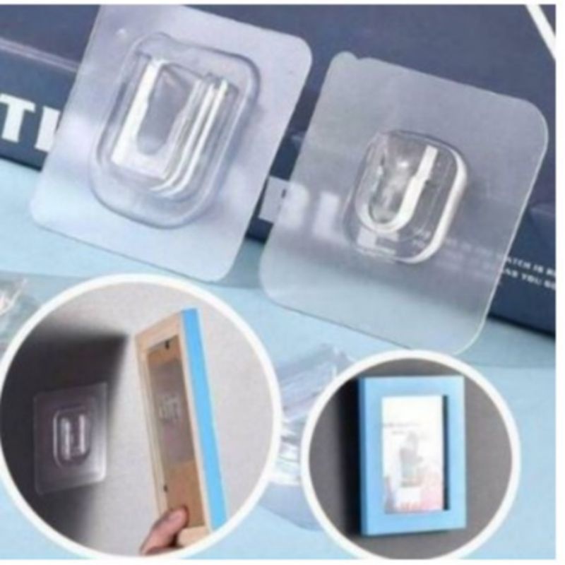 GANTUNGAN TEMPEL SOCKET HOOK TRANSPARAN 1 PASANG