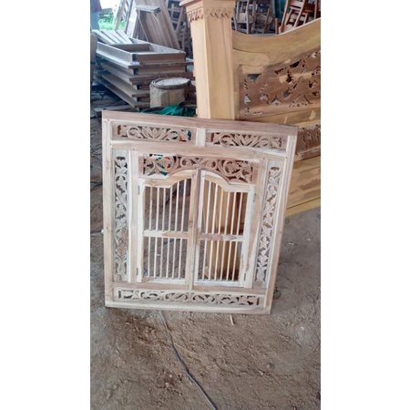 frame jati- figura  jati - krepyak jendela - figura jendela - barep jati