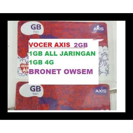 Voucher AXIS 4G KUOTA 2GB (1GB 3G/4G + 1GB 4G) BERGARANSI