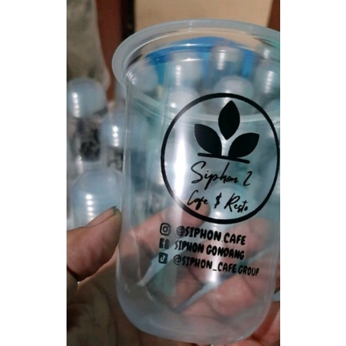 Gelas Cup Oval OZ 16 + Sablon