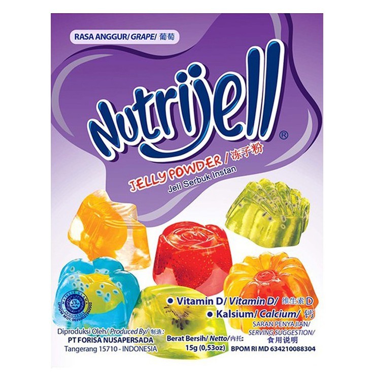 

[Eko] Nutrijell Rasa Anggur 10gr Agar Nutrijel Grape Jelly Powder