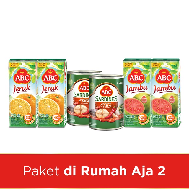 

PAKET HEMAT 1 ABC Sarden Saus Cabai + Jus Jambu + Jus Jeruk