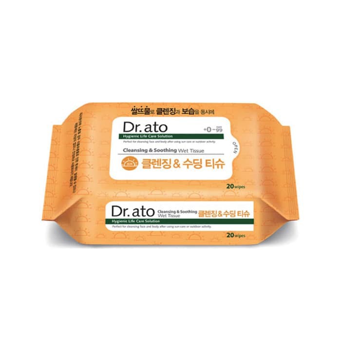 DR. ATO - Cleansing & Soothing Wet Tissue 20p
