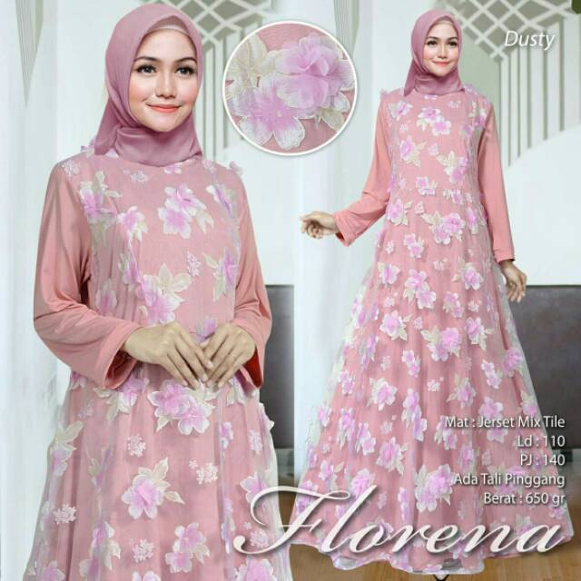 Florena Maxi flower bunga timbul