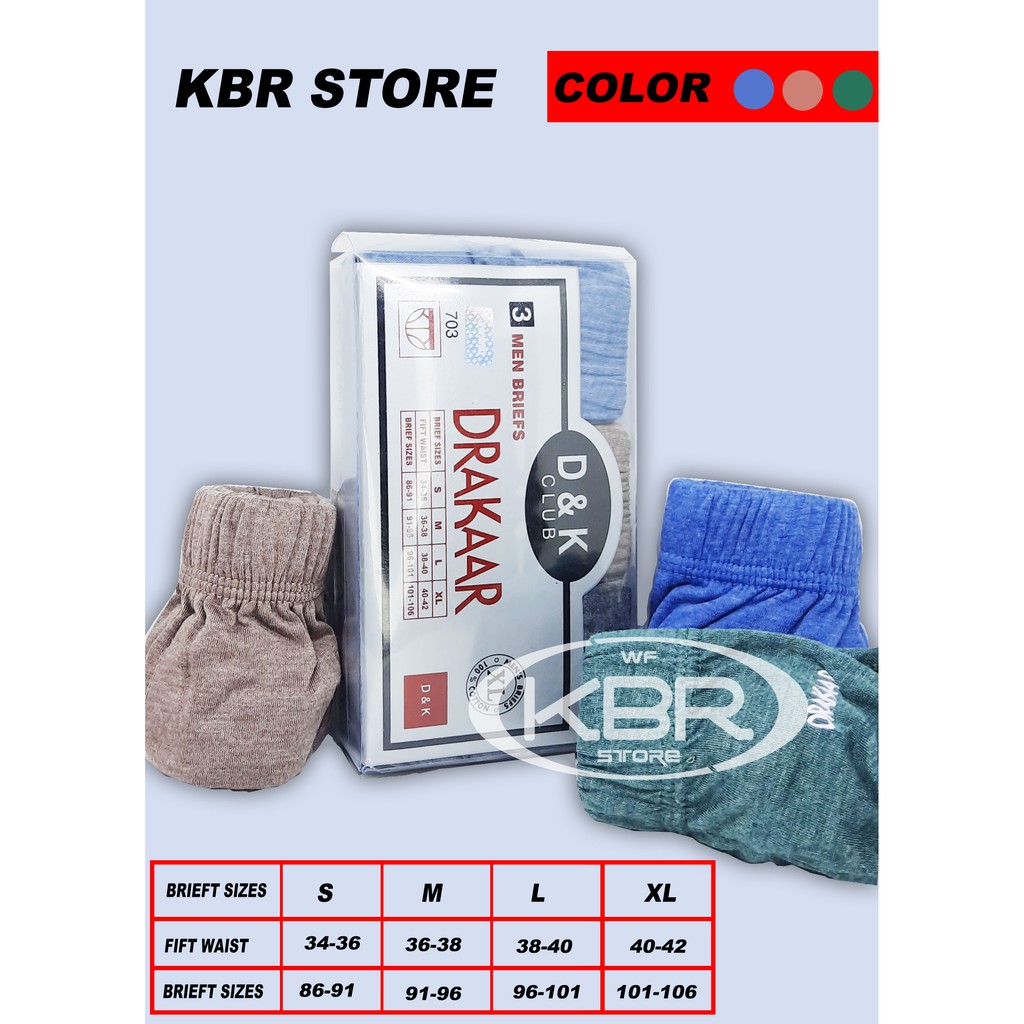 KBR STORE SEMPAK PRIA celana dalam pria drakar 3 pcs