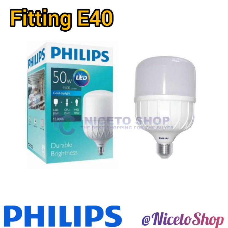 Philips LED True Force TFORCE 50W Fitting E40 Cooldaylight Putih