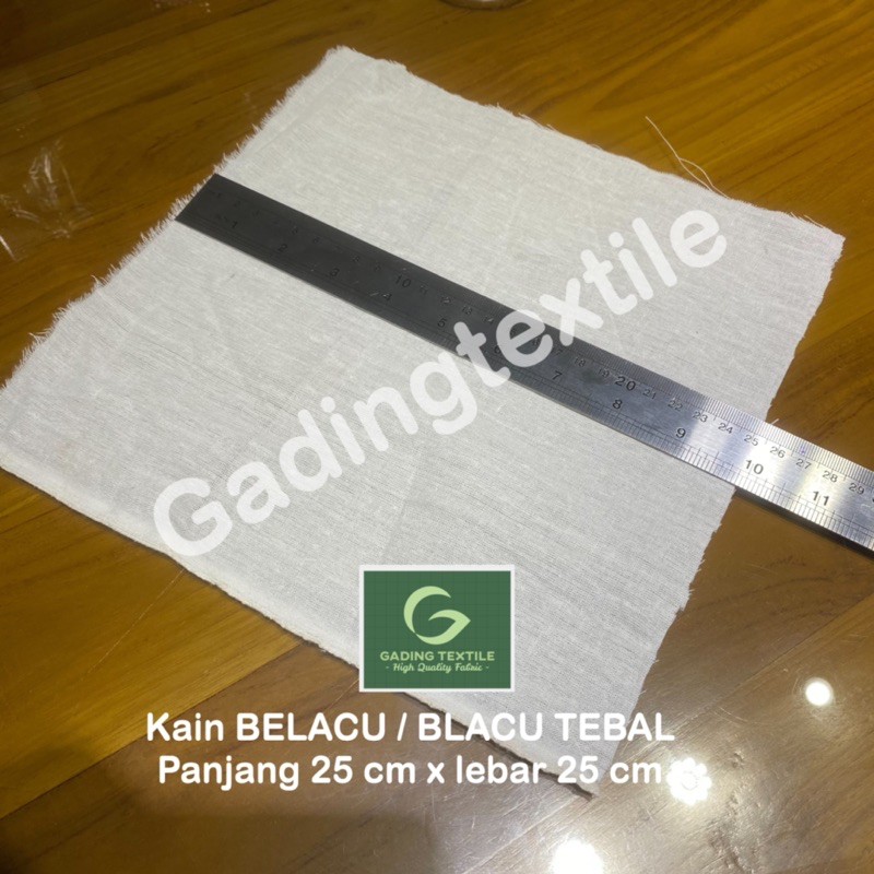 ( per 1 lembar ) kain belacu blacu tebal warna putih beras 25 cm x 25 cm bahan craft kerajinan tangan pouch goodie bag sulam menyulam embroidery waxing kecantikan dekorasi dekor batik membatik prakarya belajar jahit menjahit