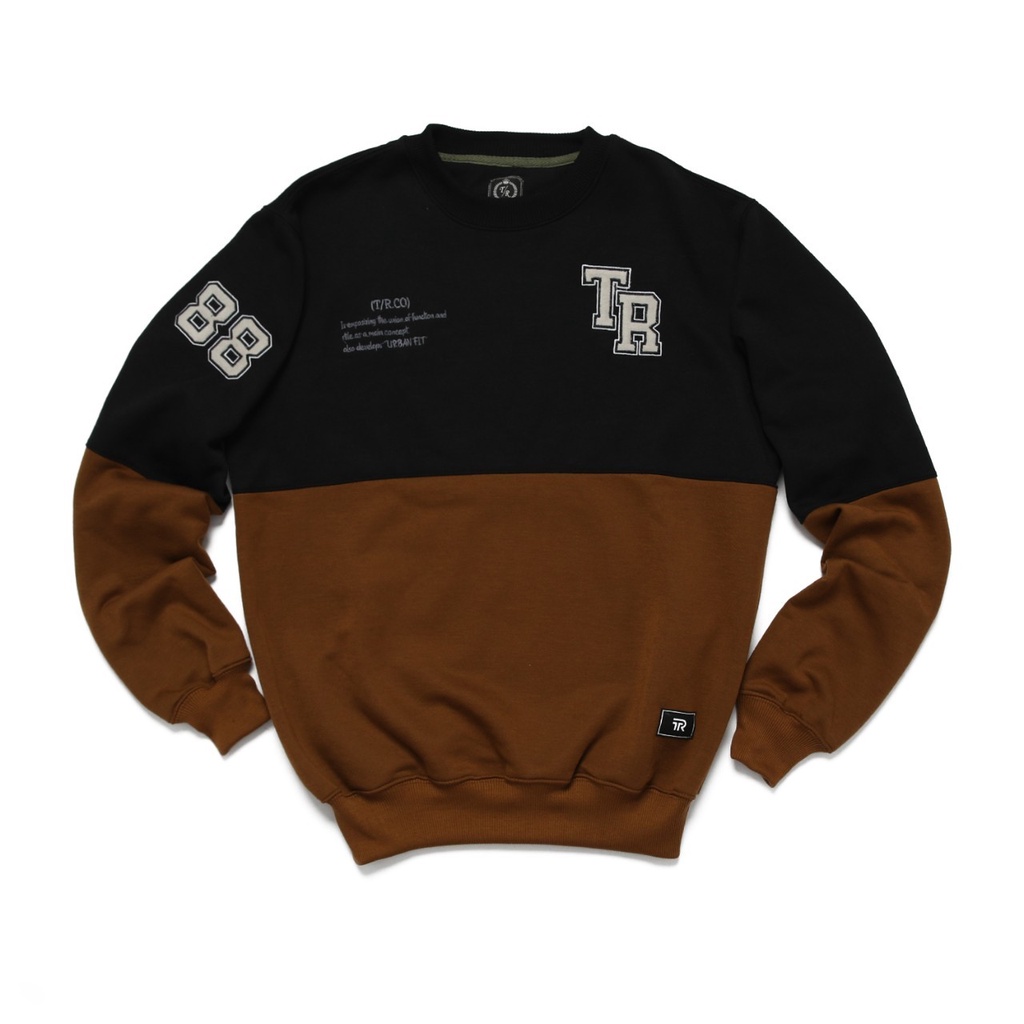 [COD] Sweater / Crewneck Two Tone Unisex Full Bordir Original TR