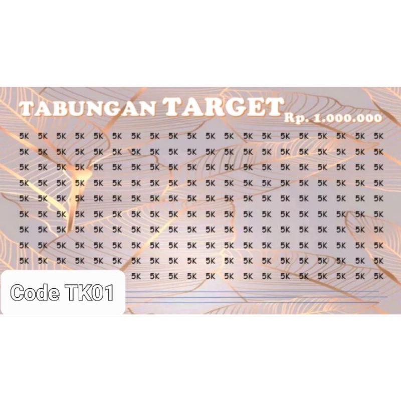 [TK01] Celengan Target Viral 1 juta 5K / tabungan target / mainan anak edukasi