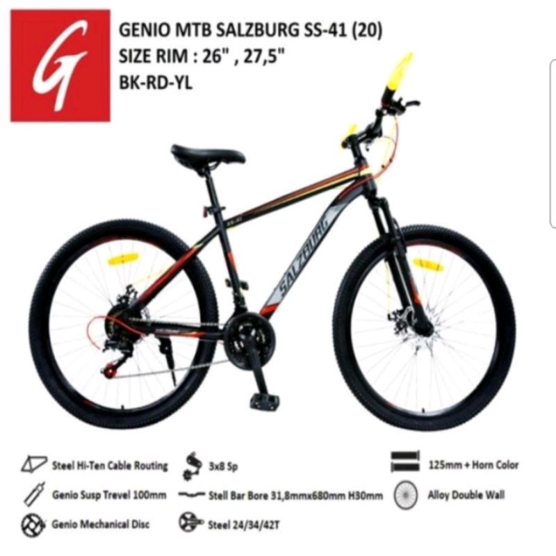 sepeda gunung MTB Genio Salzburg SS41 M544 27,5