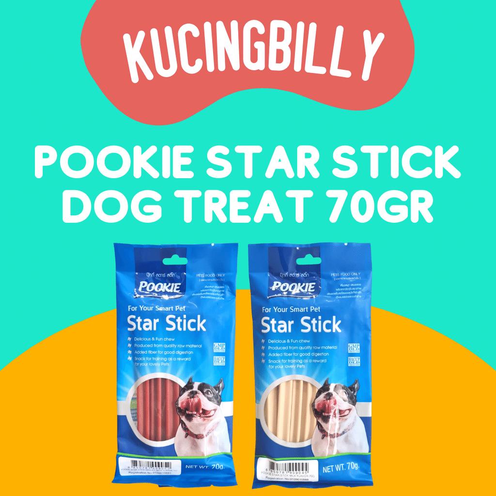 Pookie star stick 70gr snack treat anjing