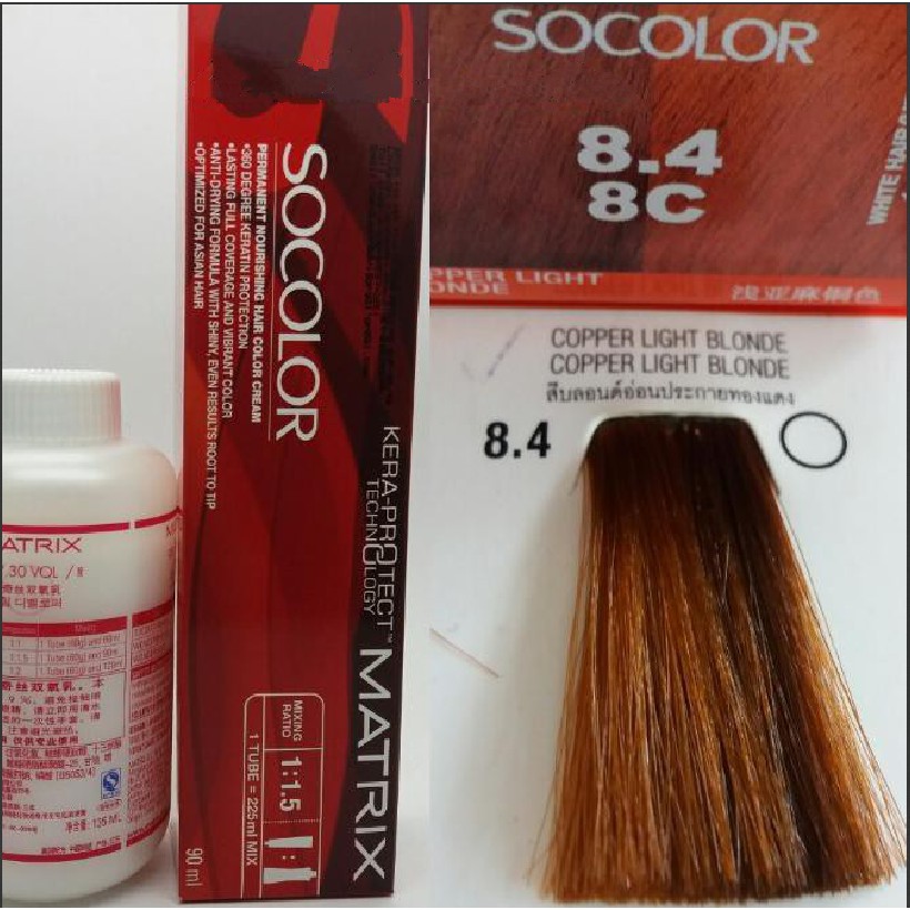 Matrix SoColor Copper 8.4 90ml + Oxydant 135ml