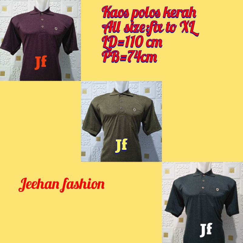 Baju Kaos Kerah Polos Polo Pria