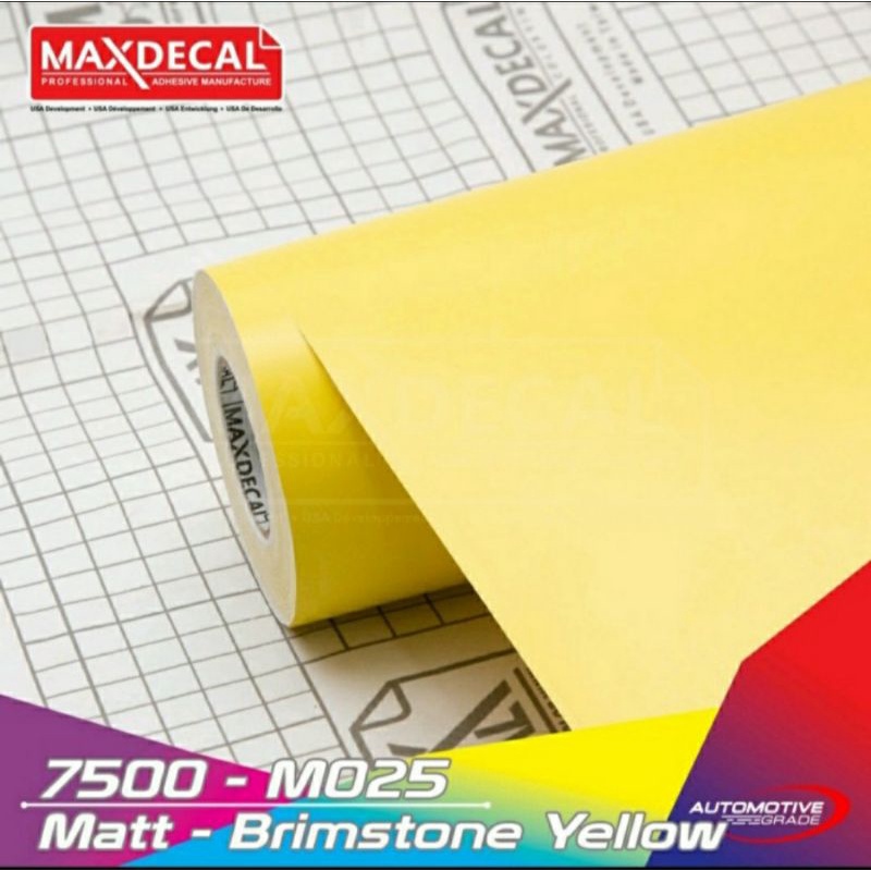 Sticker Stiker Skotlet Maxdecal Max Decal Matt Brimstone Yellow Kuning muda doff 7500 M025