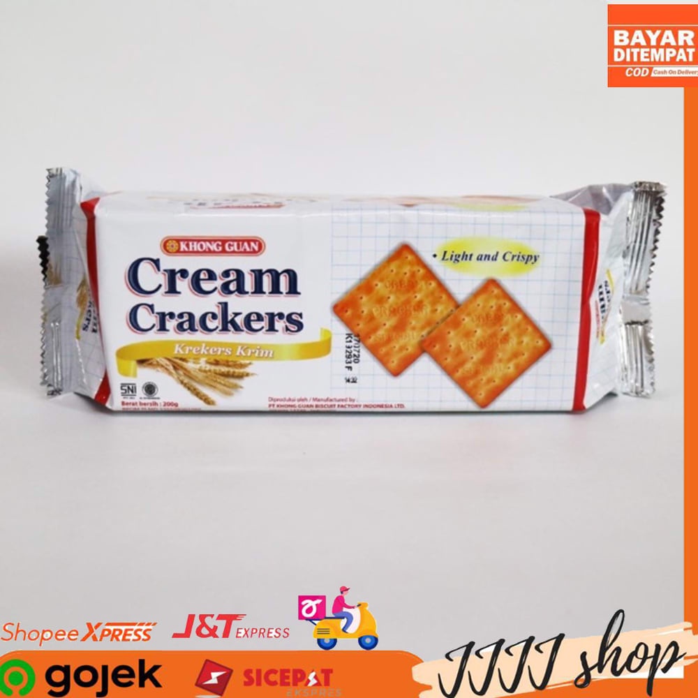 

Khong Guan Cream Crackers Light and Crispy Snack Biskuit Kreker 200gr