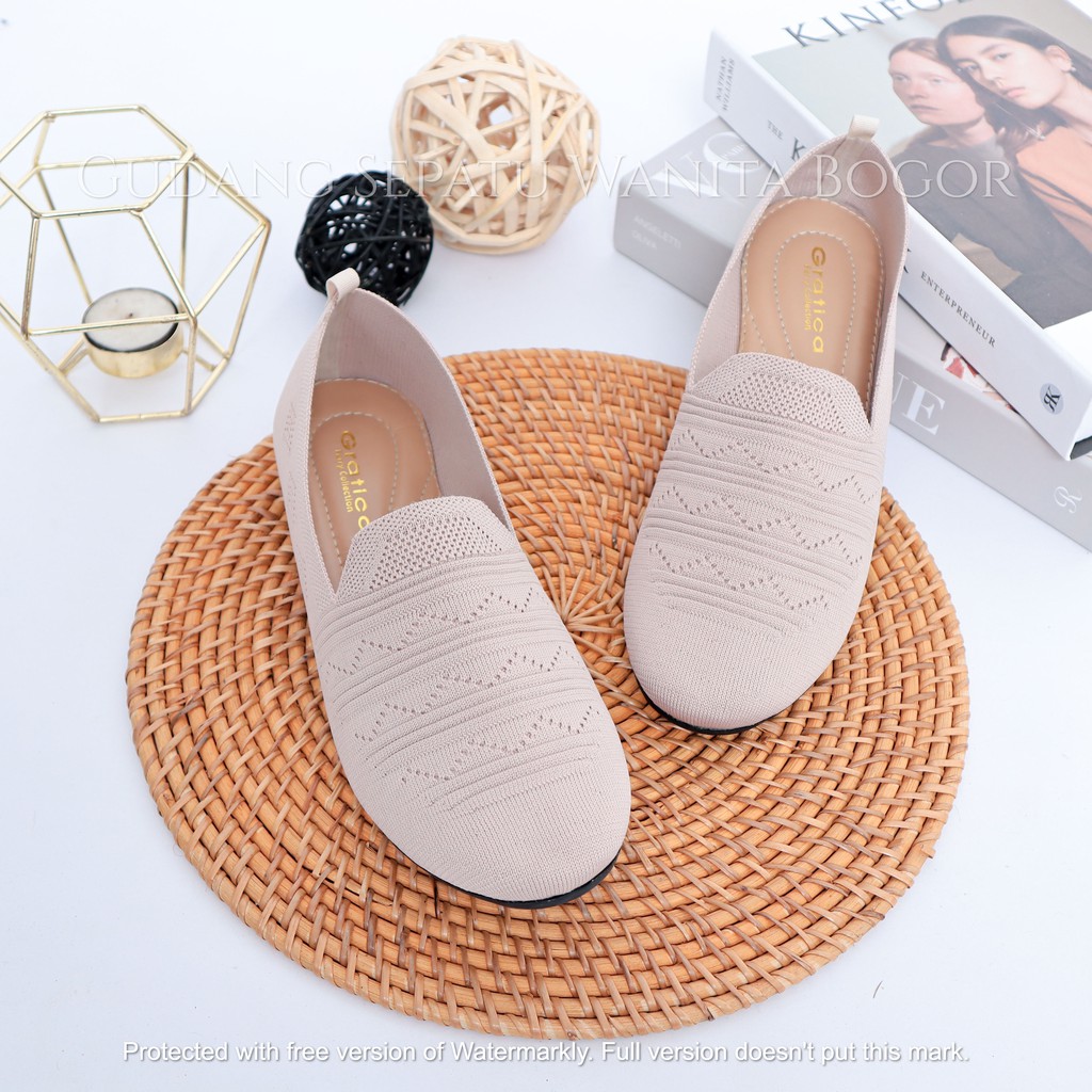 Gratica Sepatu Wanita Flat Shoes Rajut BG 01