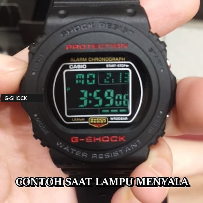 BEST SELLER !!! JAM TANGAN PRIA G-SHOCK CASIO DW 5700 BULAT FULL HITAM ANTI AIR JAM TANGAN DIGITAL