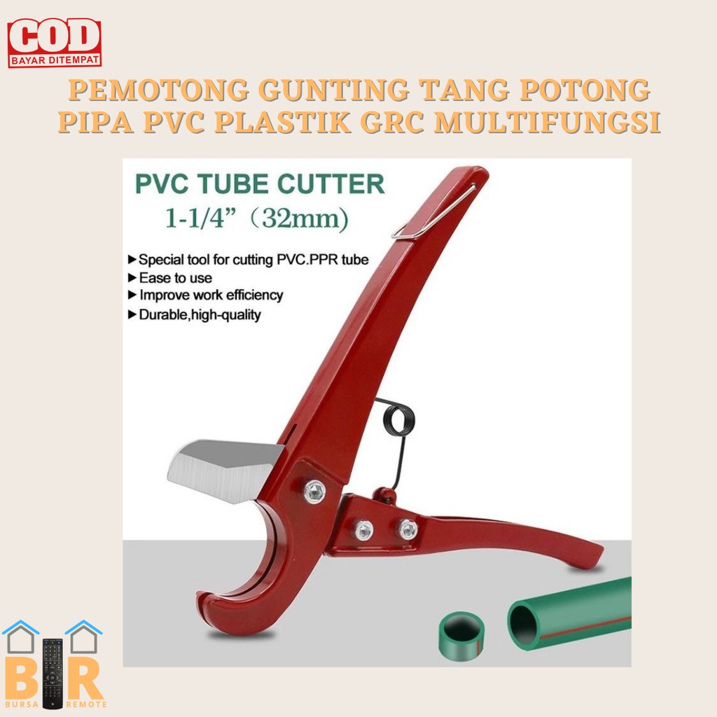 Gunting PIPA PVC CUTTER PPR HDPE PEX PRALON TANG POTONG 33 MM / 42 MM TOUSEN TOOL