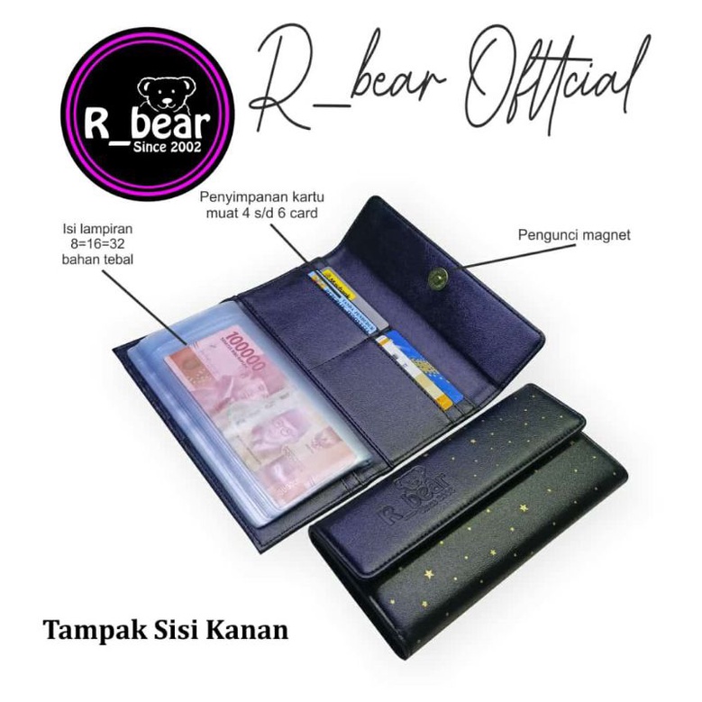 Wallet Organizer R_Bear Premium Dompet Disiplin Keuangan Dompet Pintar Pengatur Keuangan Bulanan dom