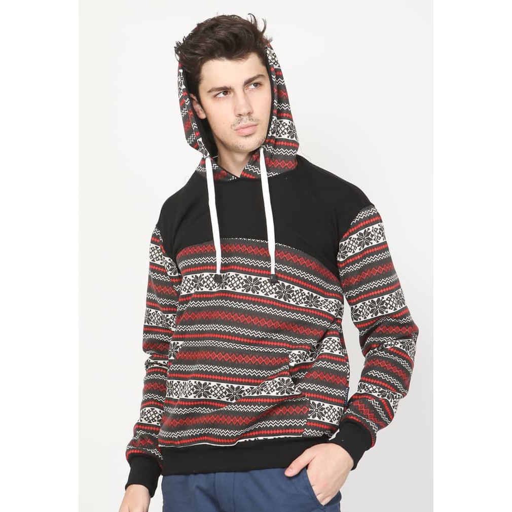 17SEVEN HOODIE COMBOBATIK - Hitam