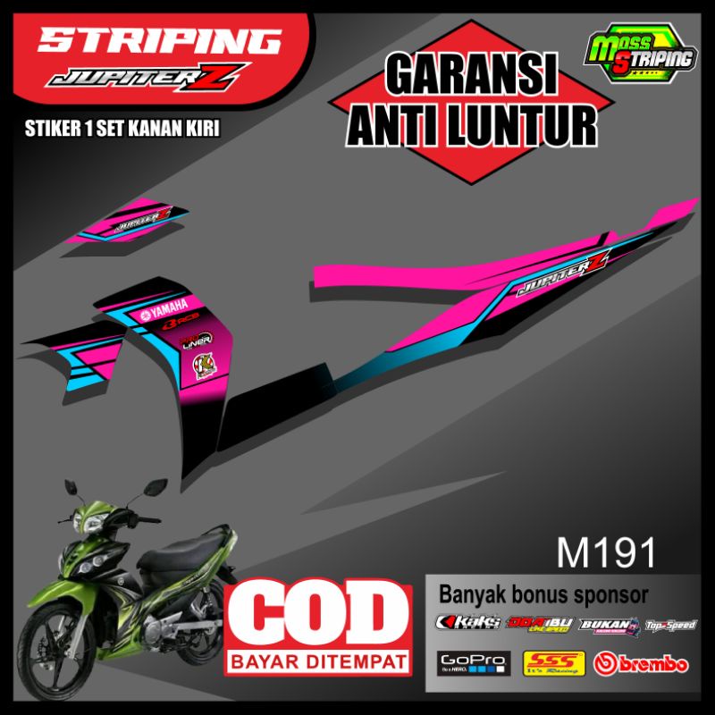 Stiker Jupiter Robot Semi Decal - Striping Sticker Jupiter Robot Variasi Warna